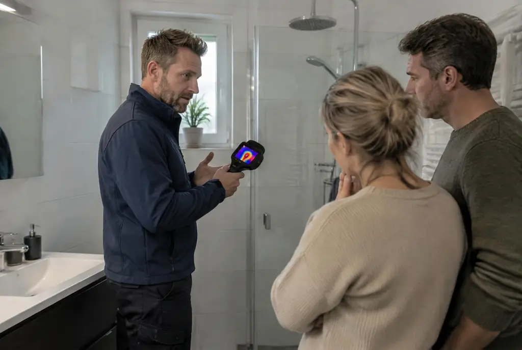 Lekdetectie Lisse – specialist legt bevindingen uit aan bewoner